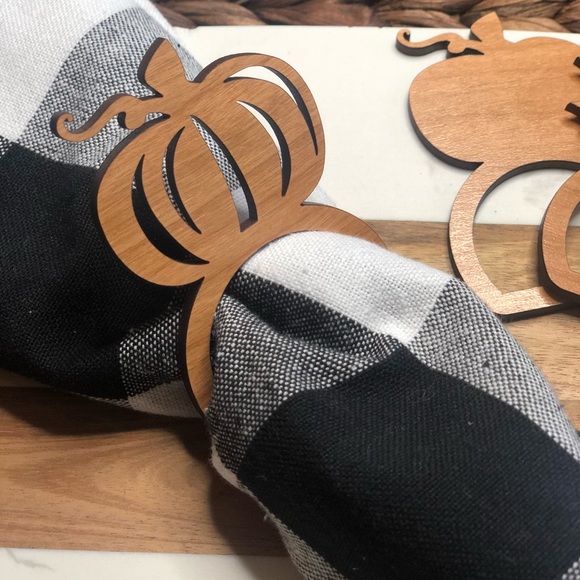 Fall Wood Napkin Rings - Picture 2 of 11